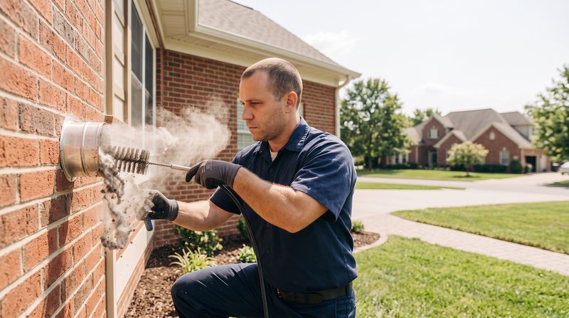 Professional dryer vent cleaning service