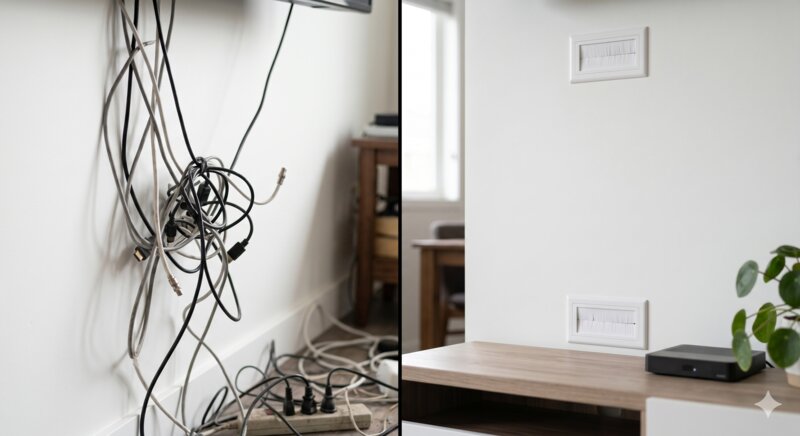 Professional wire concealment and cable management